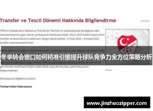 冬季转会窗口如何精准引援提升球队竞争力全方位策略分析