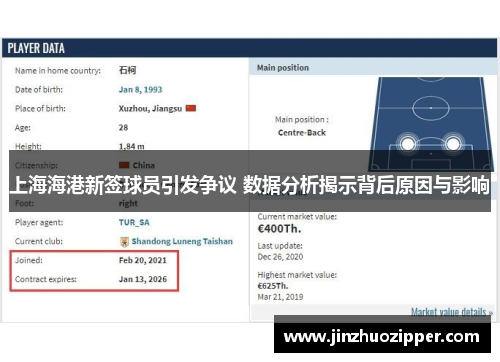 上海海港新签球员引发争议 数据分析揭示背后原因与影响